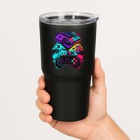 Console Control Black Gaming Tumbler