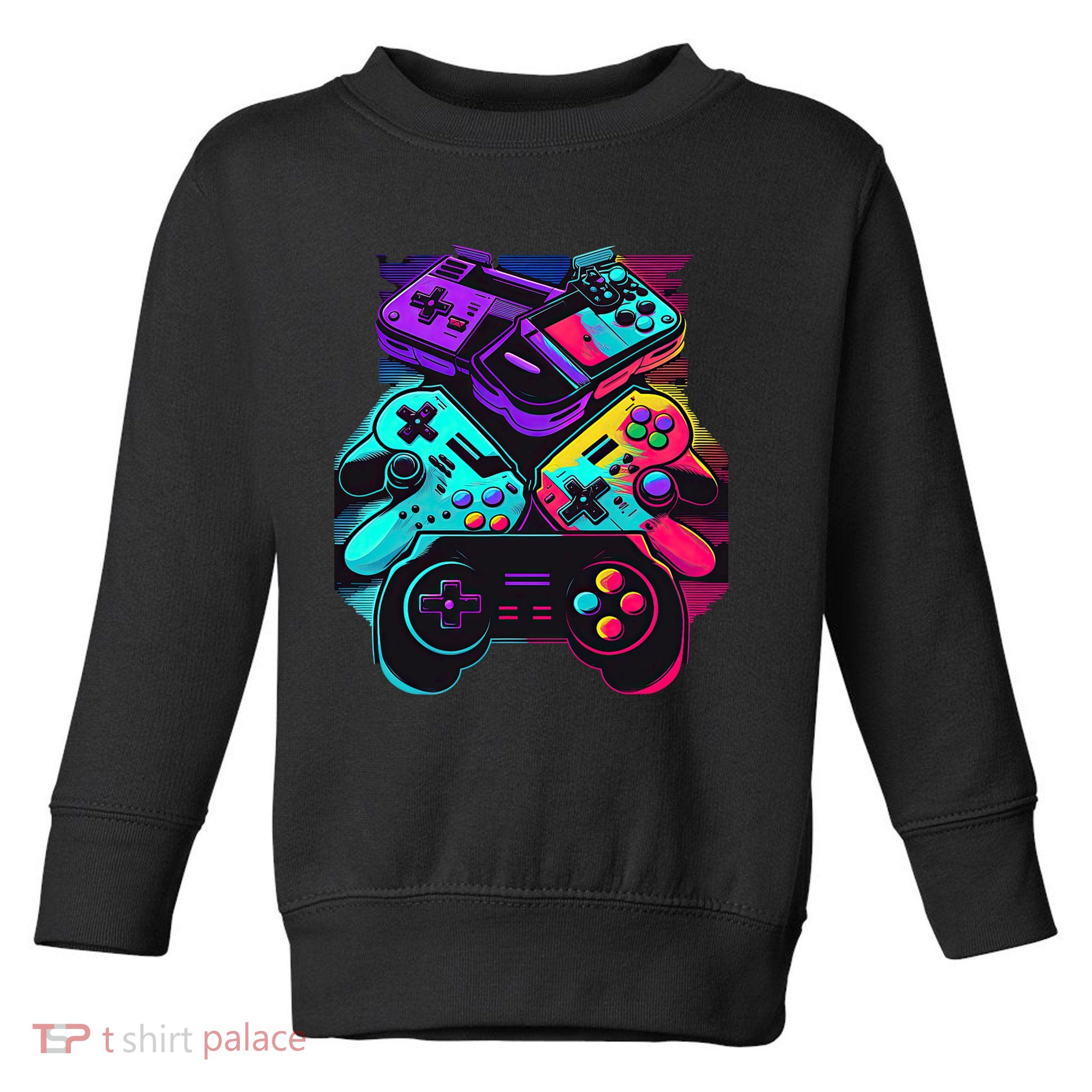 Console Control Black Gaming Toddler Sweatshirt