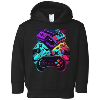 Console Control Black Gaming Toddler Hoodie