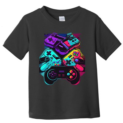 Console Control Black Gaming Toddler T-Shirt
