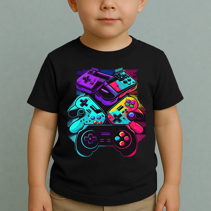 Console Control Black Gaming Toddler T-Shirt