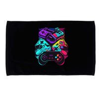 Console Control Black Gaming Microfiber Hand Towel