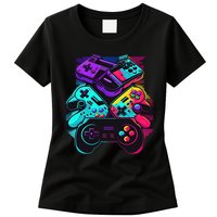 Console Control Black Gaming Womens T-Shirt