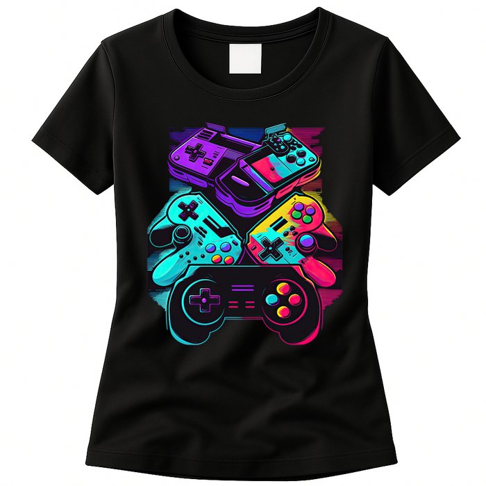 Console Control Black Gaming Womens T-Shirt