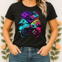 Console Control Black Gaming Womens T-Shirt