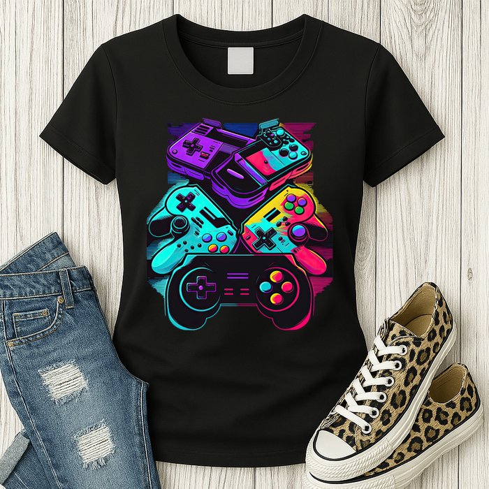 Console Control Black Gaming Womens T-Shirt