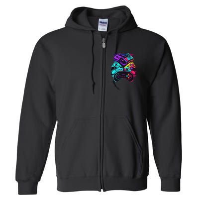 Console Control Black Gaming Full Zip Hoodie
