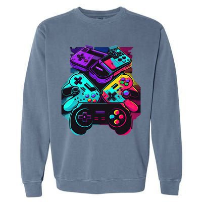 Console Control Black Gaming Garment-Dyed Sweatshirt