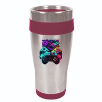 Console Control Black Gaming 16oz Travel Tumbler