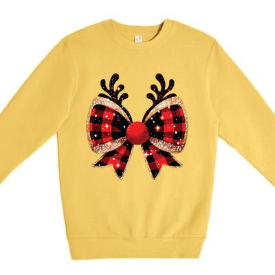 Christmas Coquette Bow Premium Crewneck Sweatshirt