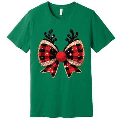 Christmas Coquette Bow Premium T-Shirt