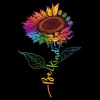 Cute Colorful Be Kind Rainbow Sunflower Puzzle Pieces Cooling Performance Crew T-Shirt