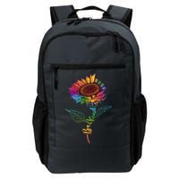 Cute Colorful Be Kind Rainbow Sunflower Puzzle Pieces Backpack