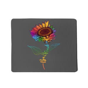 Cute Colorful Be Kind Rainbow Sunflower Puzzle Pieces Mousepad