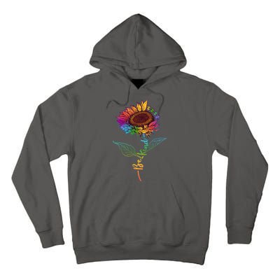 Cute Colorful Be Kind Rainbow Sunflower Puzzle Pieces Tall Hoodie