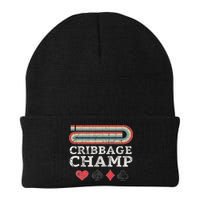 Cribbage Champ Board Game Player Funny Lover Card Game Lucky Knit Cap Winter Beanie