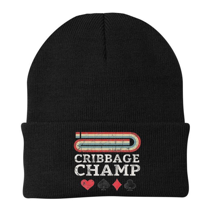 Cribbage Champ Board Game Player Funny Lover Card Game Lucky Knit Cap Winter Beanie