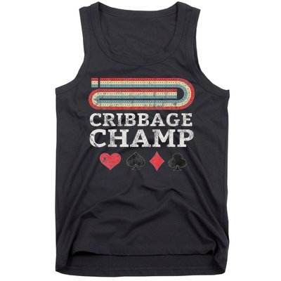 Cribbage Champ Board Game Player Funny Lover Card Game Lucky Tank Top