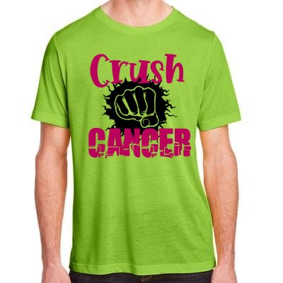 Crush Cancer Breast Cancer Awareness Pink Ribbon Gift Adult ChromaSoft Performance T-Shirt