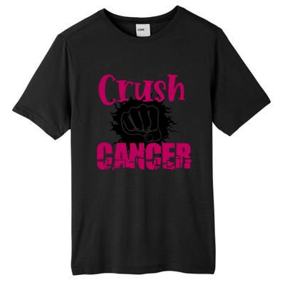 Crush Cancer Breast Cancer Awareness Pink Ribbon Gift Tall Fusion ChromaSoft Performance T-Shirt