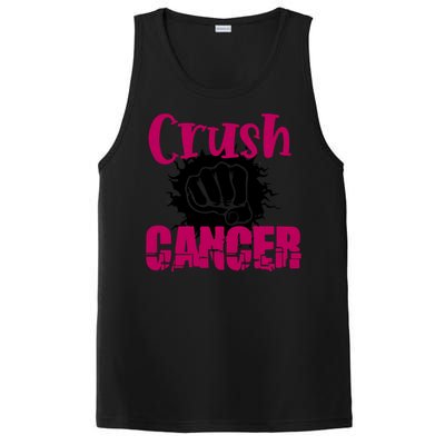 Crush Cancer Breast Cancer Awareness Pink Ribbon Gift PosiCharge Competitor Tank