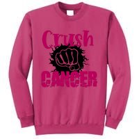 Crush Cancer Breast Cancer Awareness Pink Ribbon Gift Sweatshirt