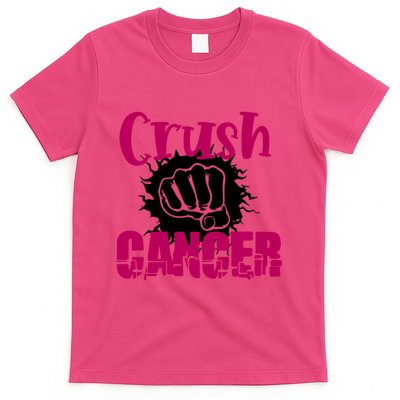 Crush Cancer Breast Cancer Awareness Pink Ribbon Gift T-Shirt