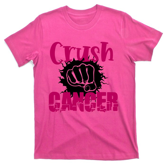 Crush Cancer Breast Cancer Awareness Pink Ribbon Gift T-Shirt