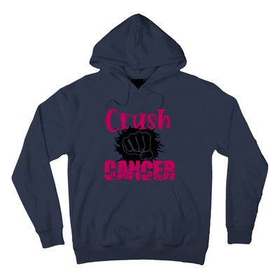 Crush Cancer Breast Cancer Awareness Pink Ribbon Gift Hoodie