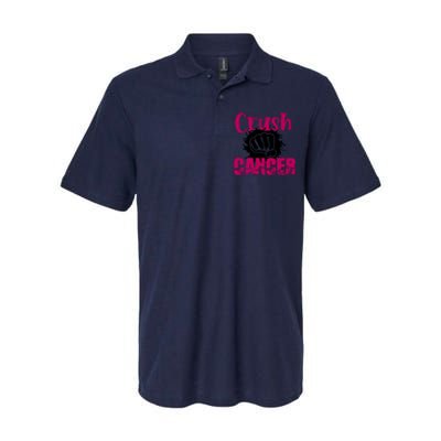 Crush Cancer Breast Cancer Awareness Pink Ribbon Gift Softstyle Adult Sport Polo