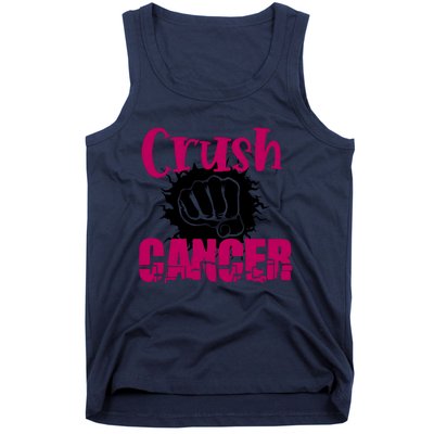 Crush Cancer Breast Cancer Awareness Pink Ribbon Gift Tank Top