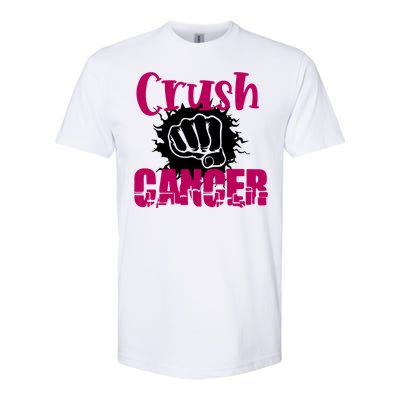 Crush Cancer Breast Cancer Awareness Pink Ribbon Gift Softstyle CVC T-Shirt