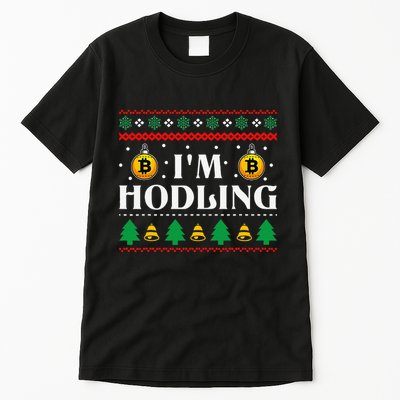 Crypto Currency Bitcoin Christmas Btc Lover Cryptocurrency Tall T-Shirt