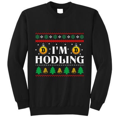 Crypto Currency Bitcoin Christmas Btc Lover Cryptocurrency Tall Sweatshirt