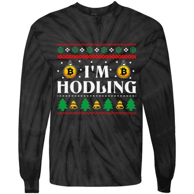 Crypto Currency Bitcoin Christmas Btc Lover Cryptocurrency Tie-Dye Long Sleeve Shirt