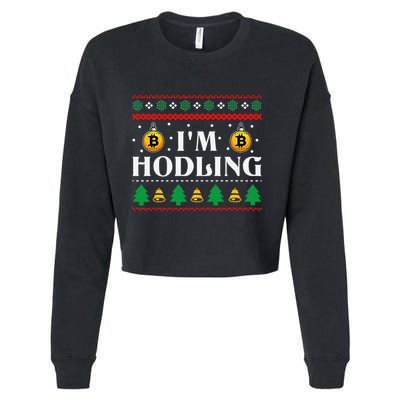 Crypto Currency Bitcoin Christmas Btc Lover Cryptocurrency Cropped Pullover Crew