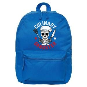 Chef Cook Culinary Gangster Gift 16 in Basic Backpack