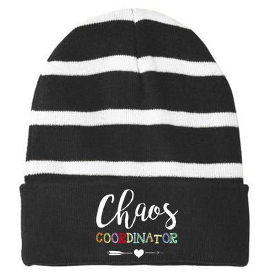 Chaos Coordinator Striped Beanie with Solid Band