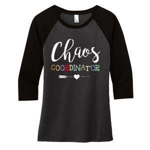 Chaos Coordinator Women's Tri-Blend 3/4-Sleeve Raglan Shirt