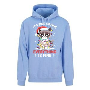 Christmas Cat Cute ItS Fine IM Fine Everything Is Fine Gift Unisex Surf Hoodie