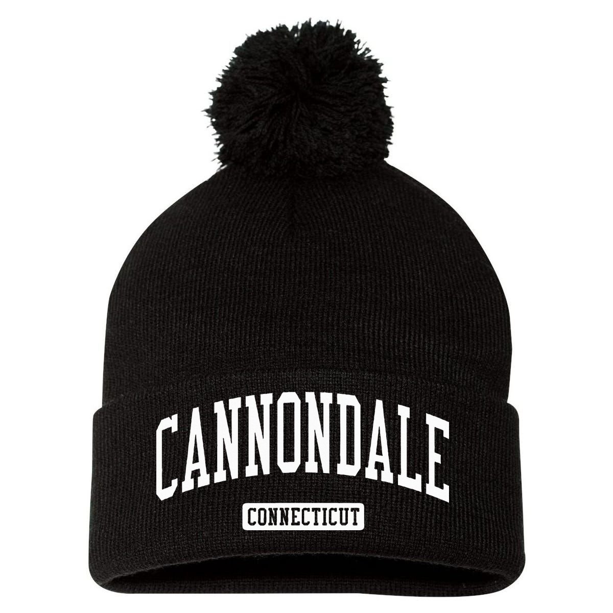 Cannondale Connecticut Ct Vintage Athletic Sports Pom Pom 12in Knit Beanie