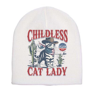 Cowboy Cat Childless Cat Lady Kamala 2024 Short Acrylic Beanie