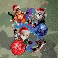 Cute Christmas Cats In Space Ornaments Graphic Legacy Tie Dye Trucker Hat