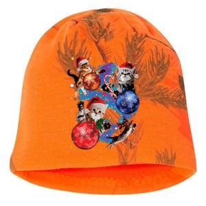 Cute Christmas Cats In Space Ornaments Graphic Kati - Camo Knit Beanie