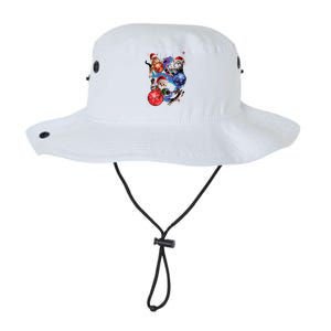 Cute Christmas Cats In Space Ornaments Graphic Legacy Cool Fit Booney Bucket Hat