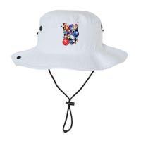 Cute Christmas Cats In Space Ornaments Graphic Legacy Cool Fit Booney Bucket Hat