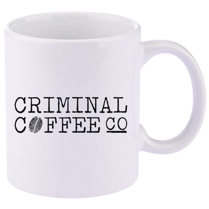 Criminal Coffee 11oz C Handle Ceramic Mug