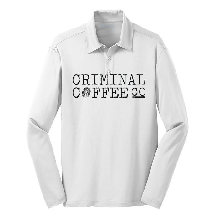 Criminal Coffee Silk Touch Performance Long Sleeve Polo