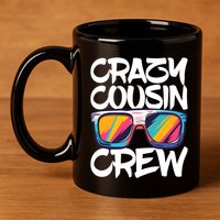 Crazy Cousin Crew Adults Boy Girl Matching 11oz C Handle Ceramic Mug