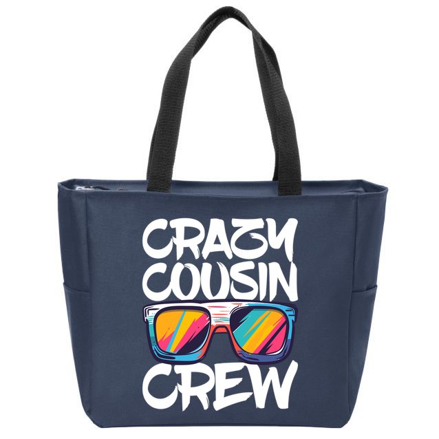 Crazy Cousin Crew Adults Boy Girl Matching Zip Tote Bag